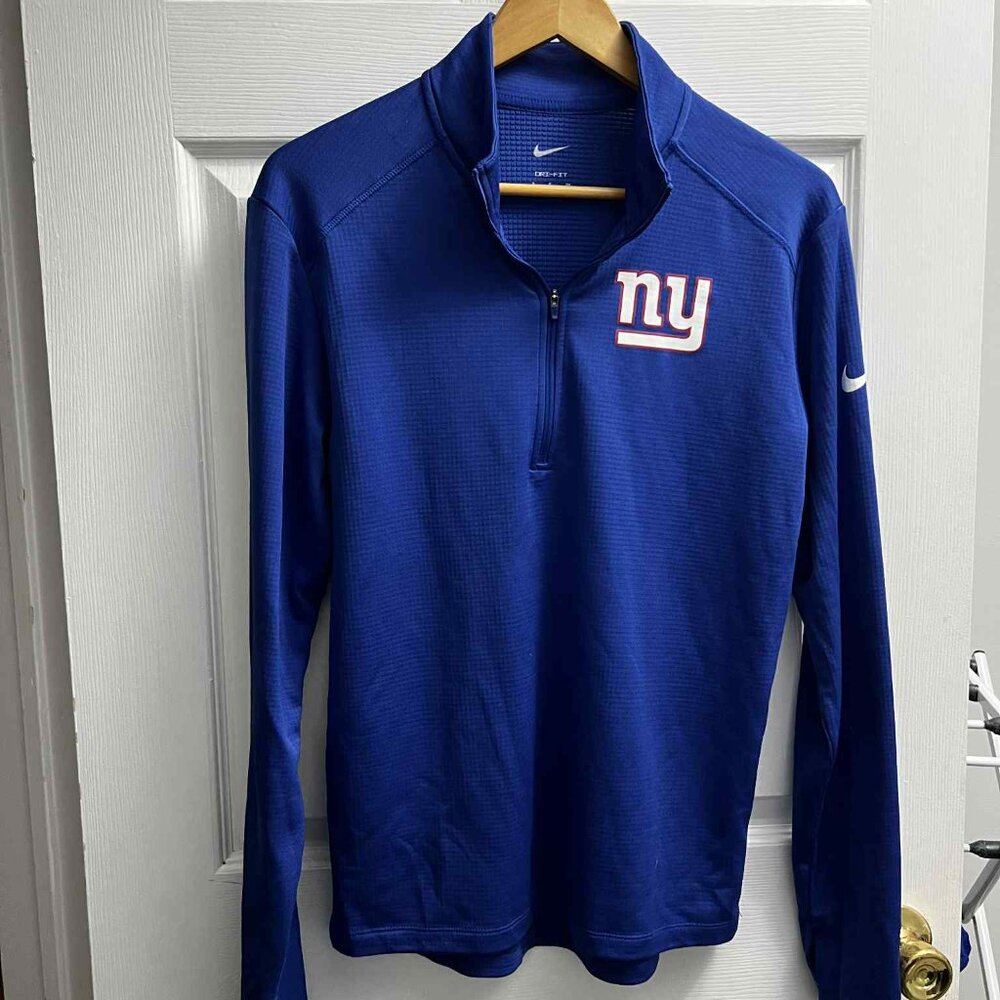Nike New York Giants NFL men's logo pacer dri-fit 1/2 zip pullover small